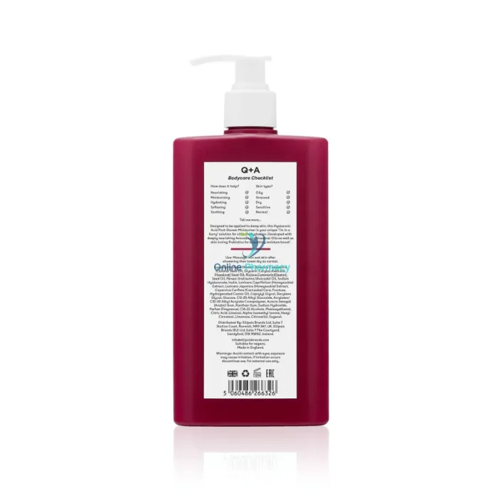 Q+A Hyaluronic Acid Post-Shower Moisturiser 250 ml - Image 2