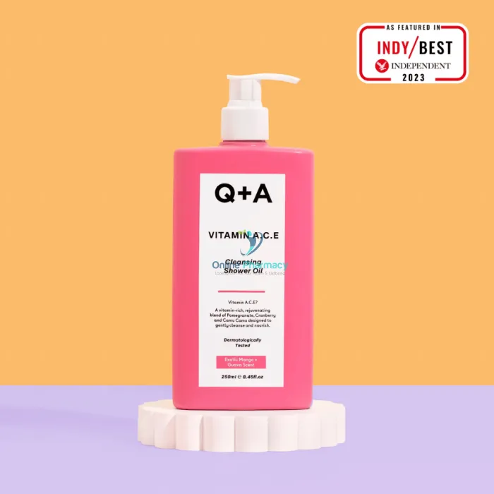 Q +A Vitamin A.C.E Cleansing Shower Oil 250ml - Image 3