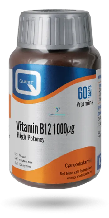 Quest Vitamin B12 1000mcg - 60/90 Tabs