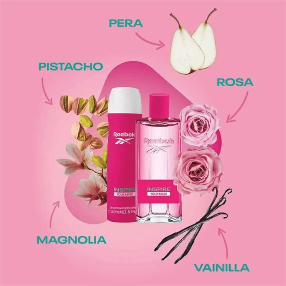Reebok Inspire Your Mind Ladies 100ml 2pc Gift Set - Image 2