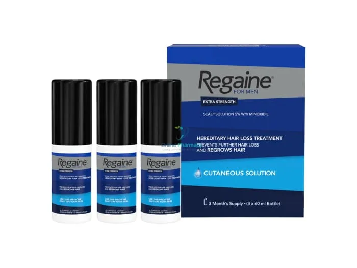 Regaine (minoxidil) 5% Solution For Men and Women (3 Month Supply) - 3 x 60ml Pack - Image 2