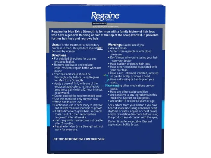 Regaine (minoxidil) 5% Solution For Men and Women (3 Month Supply) - 3 x 60ml Pack - Image 4