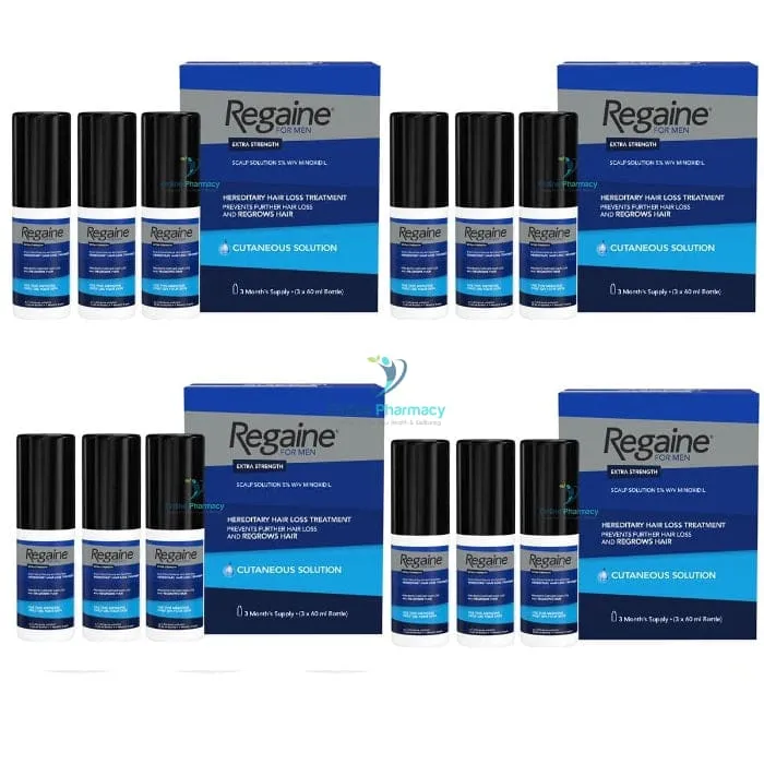 Regaine (minoxidil) 5% Solution For Men and Women (12 Month Supply) - 12 x 60ml Pack - Image 2