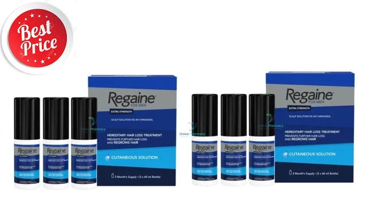 Regaine (minoxidil) 5% Solution For Men and Women (6 Month Supply) - 6 x 60ml Pack