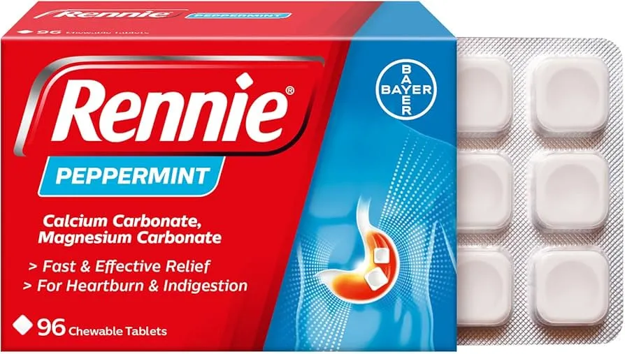 Rennie Peppermint Indigestion Tablets - 24/48/96 Pack - Image 2