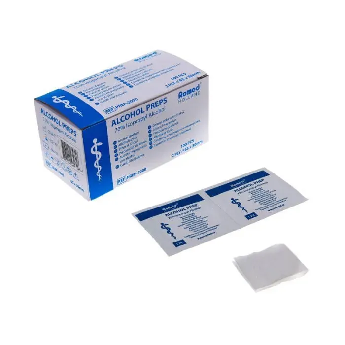 Romed Alcohol Prep Pads - 100 Pack - Image 2