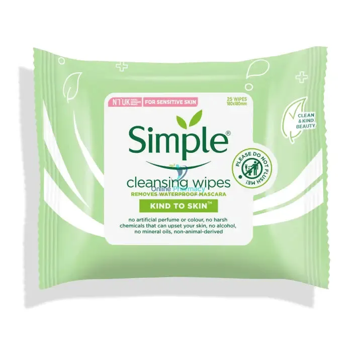 Simple Kind To Skin Cleansing Wipes - 25 Pack