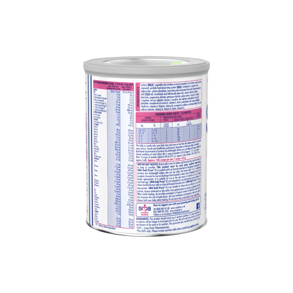 SMA Gold Prem 2 Nutrition Supplement For Premature Babies - 800g - Image 3