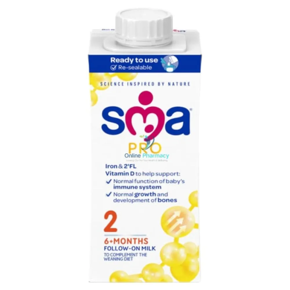 SMA Pro 2 Follow on Milk 6+ Months - 12 x 200ml
