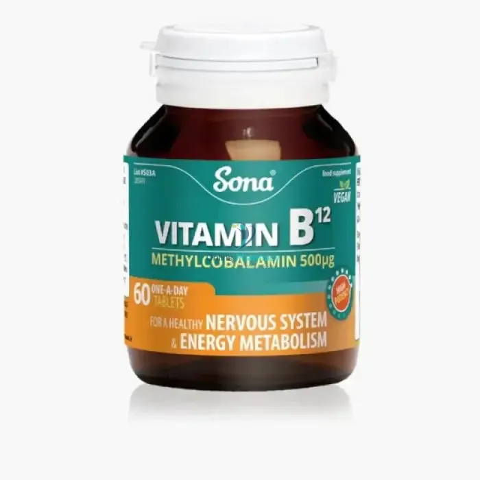Sona Vitamin B12 Methylcobalamin 500ug Tablets - 60 Pack