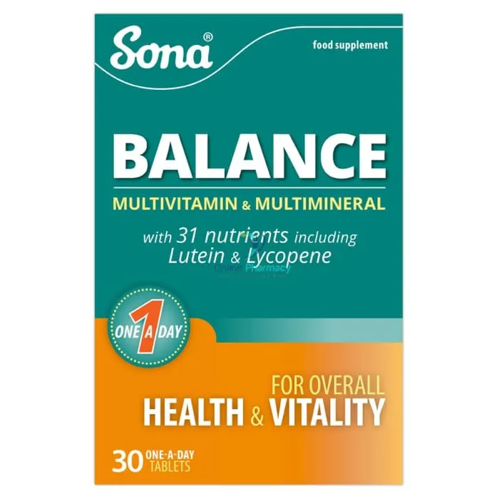 Sona Balance Multivitamin One-A-Day - 30/60 Pack