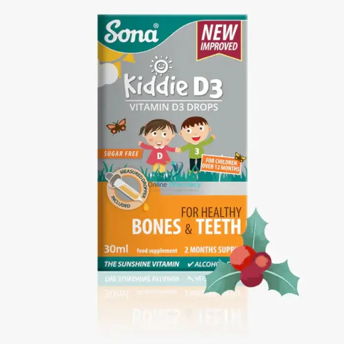 Sona Kiddie D3 Vitamin D Drops for Children - 30ml