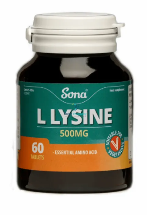 Sona L-Lysine 500mg Tablets - 60 Pack