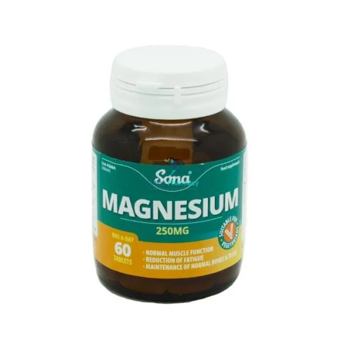 Sona Magnesium 250mg - 60 / 120 Tablets