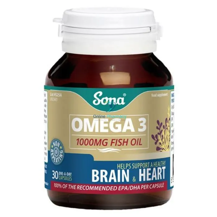 Sona Omega-3 Fish Oil 1000mg - 30/90 Capsules