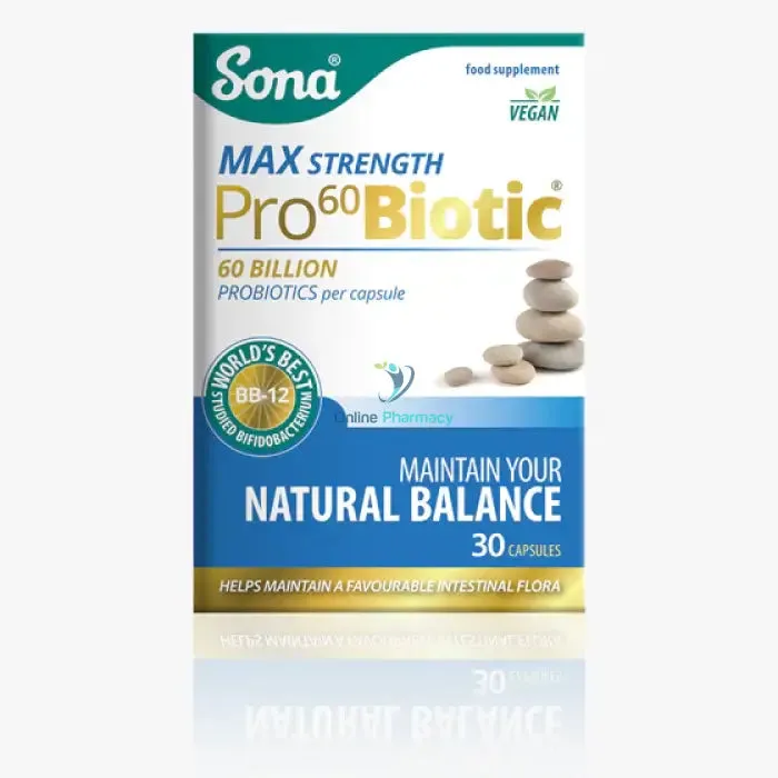 Sona Pro60Biotic Max Strength Probiotics - 30 Pack