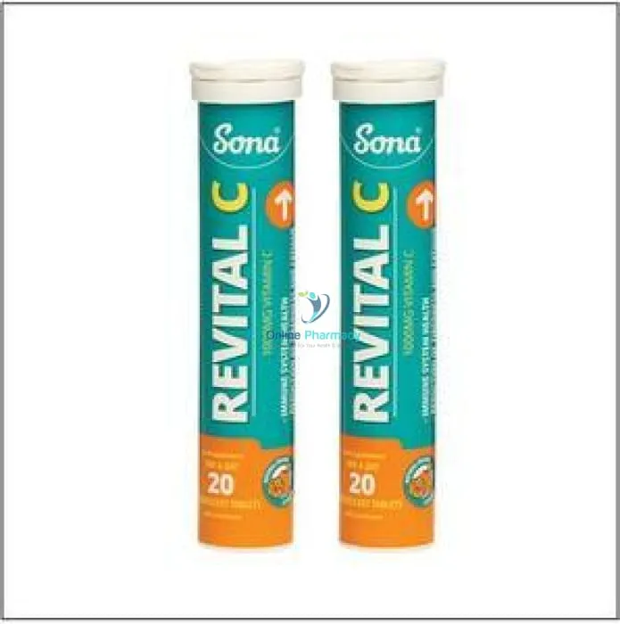 Sona Revital C Orange Effervescent Tablets - 20/40 Pack - Image 2