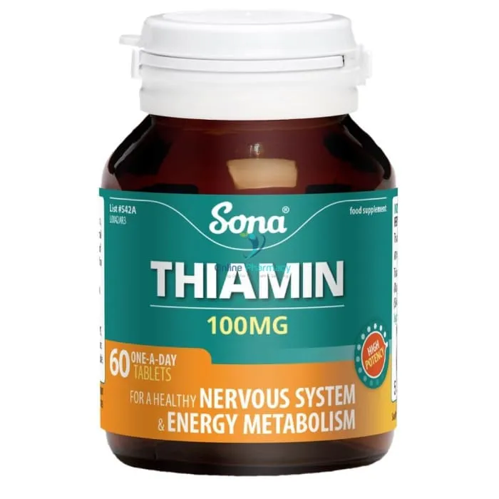 Sona Thiamine 100mg (Vitamin B1) - 60/120 Tablets - Image 2
