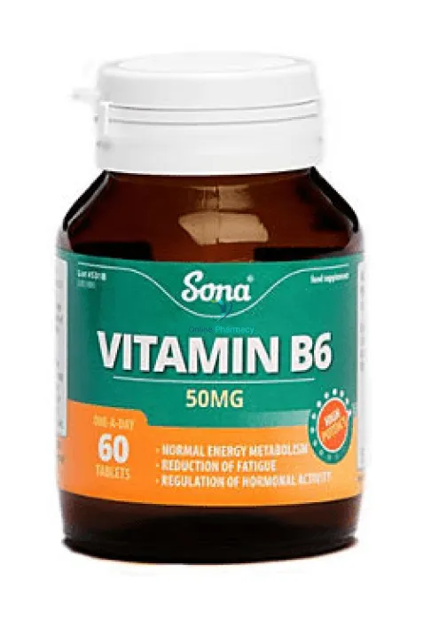 Sona Vitamin B6 50mg - 30/60 Tablets - Image 2