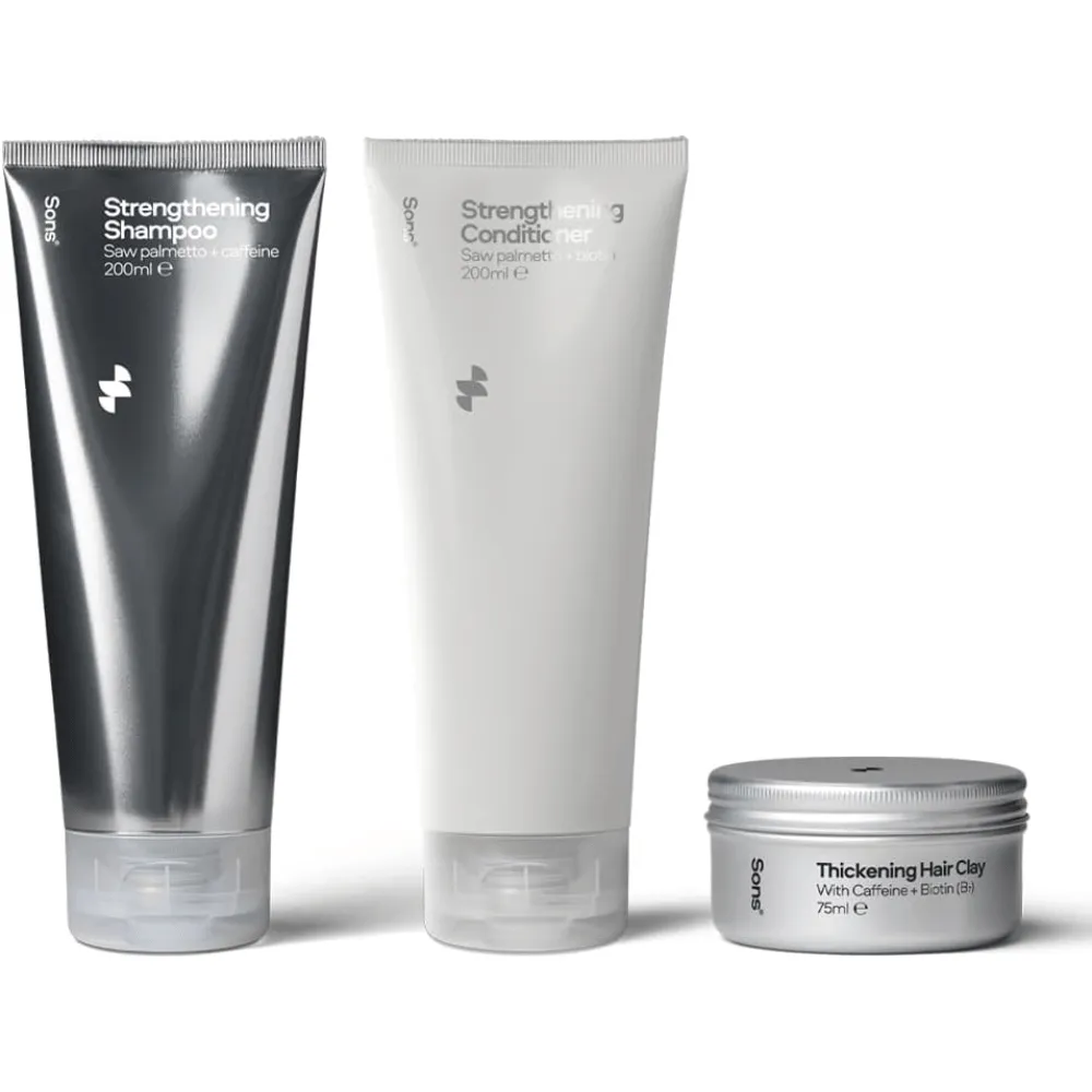 Sons Hair Strengthening Treatment Plan For Hair Loss and Thinning in Men - 1 Month Supply