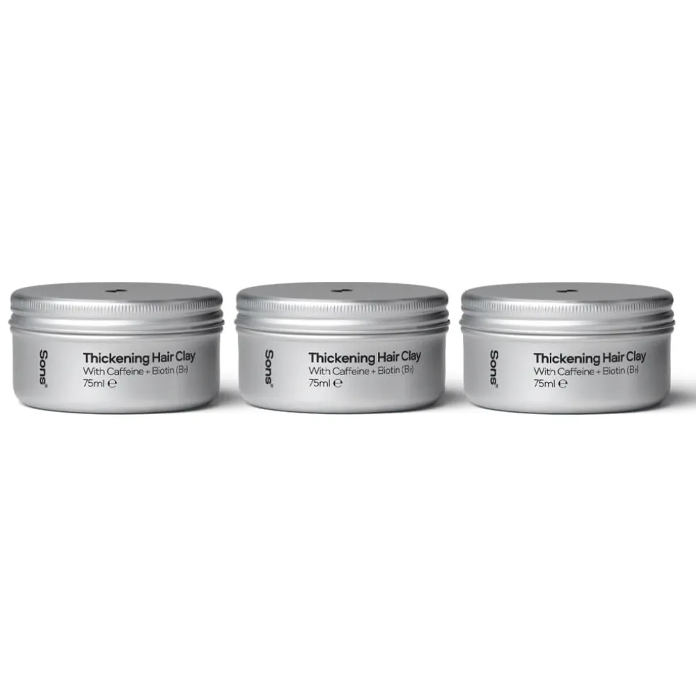 Sons Thickening Hair Clay For Men - 3 Month Supply