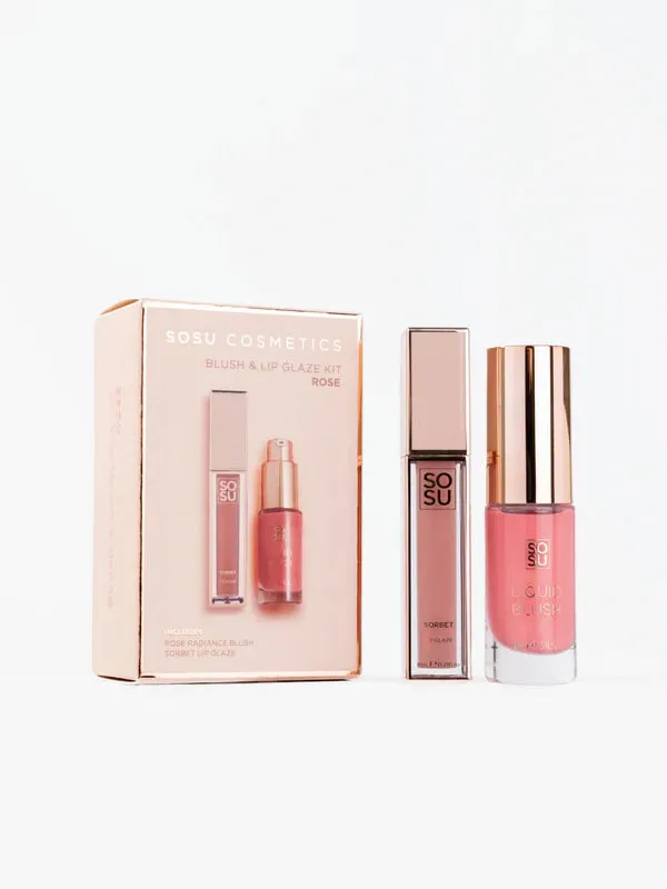 SoSu Blush & Lip Glaze Set - Rose