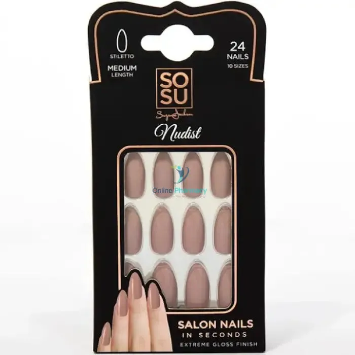 SOSU Nudist Medium Stiletto Nails