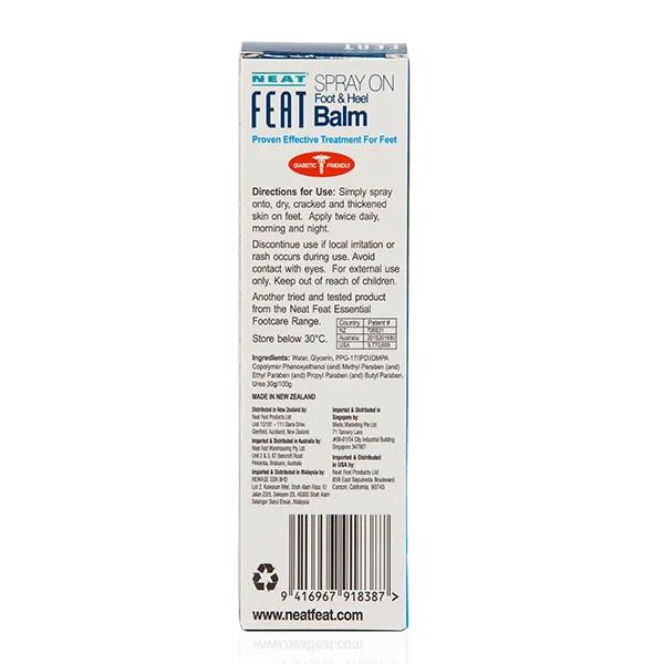 Neat Feat Spray On Foot and Heel Balm for Dry, Cracked feet - 125ml - Image 4