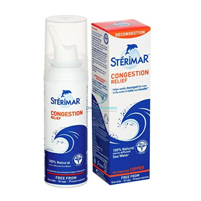 Sterimar Congestion Relief 100% Natural Spray - 50/100ml