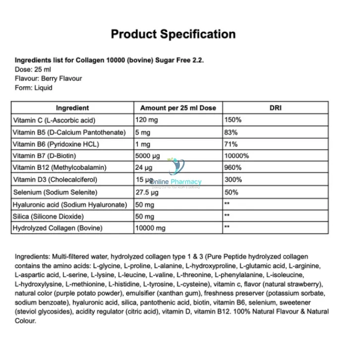 Swedish Nutra Collagen 10,000mg Liquid - 500ml - Image 3