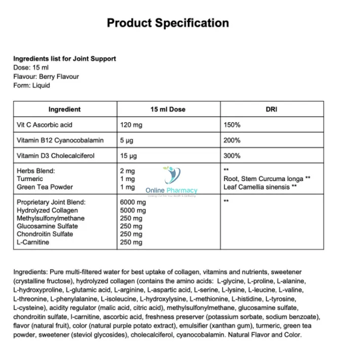 Swedish Nutra Joint Support Liquid - 500ml - Image 3