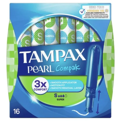 Tampax Pearl Compak Super - 16 Pack