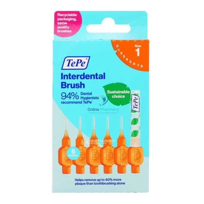 TePe Orange Interdental Brush Size 1 0.45mm - 6 Pieces