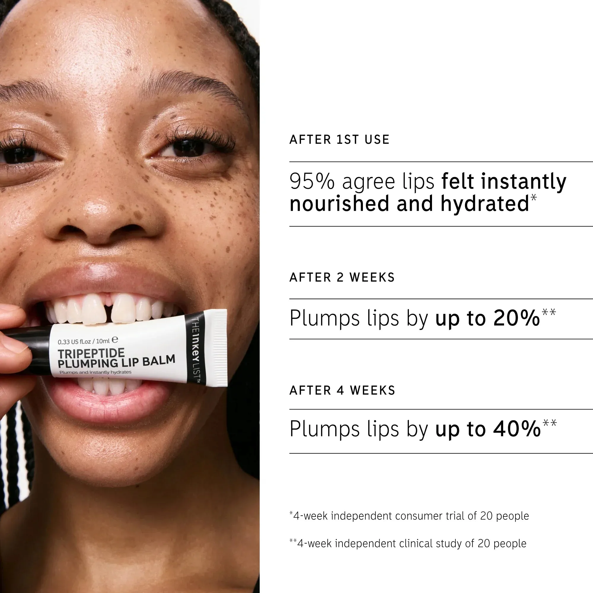 The Inkey List Tripeptide Plumping Lip Balm Clear Tint - 10ml - Image 3