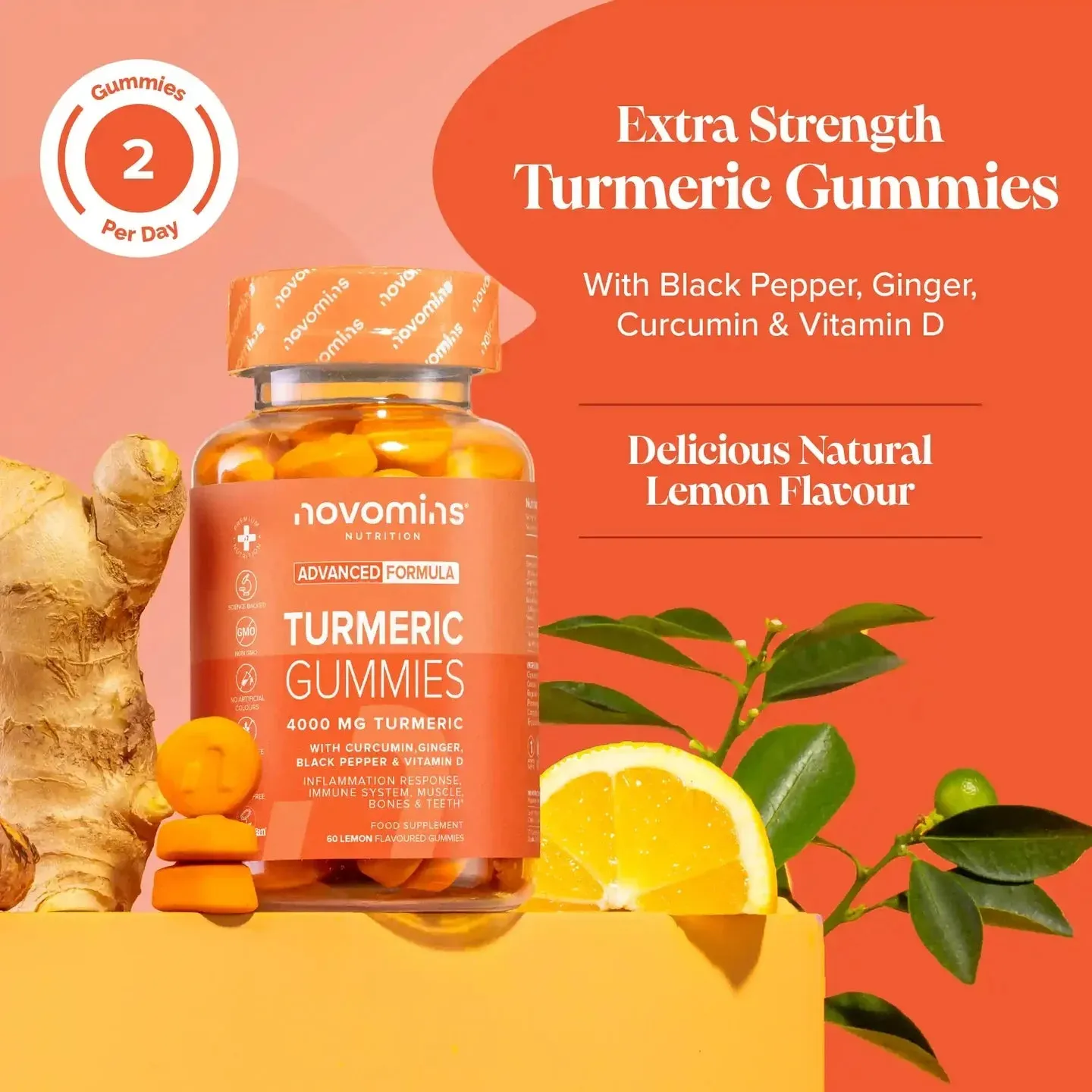Novomins Turmeric Gummies - 60 Pack - Image 2