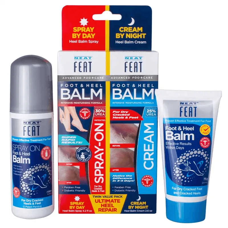 Neat Feat Ultimate Heel Repair - 2-in-1 Spray and Cream Value Pack