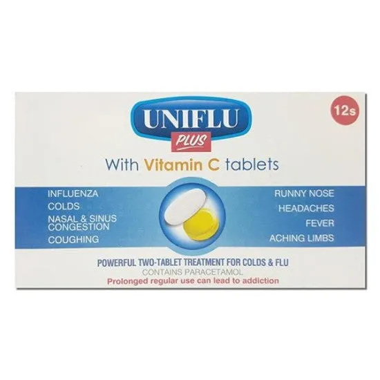 Uniflu Plus Tablets with Vitamin C - 12/24 Pack