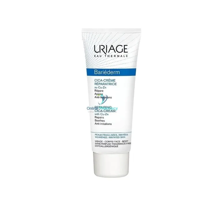 Uriage Bariederm Repairing Cica Cream, Copper And Zinc 40ml