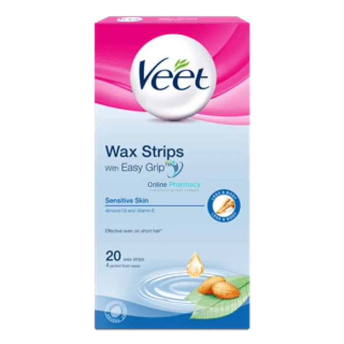 Veet Wax Strips for Sensitive Skin - 20 Pack