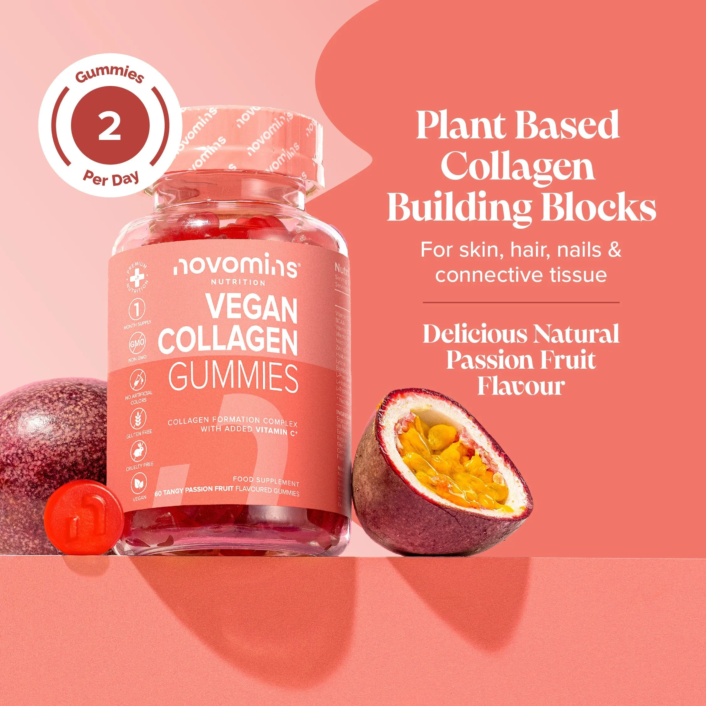 Novomins Vegan Collagen Gummies - 60 Pack - Image 2