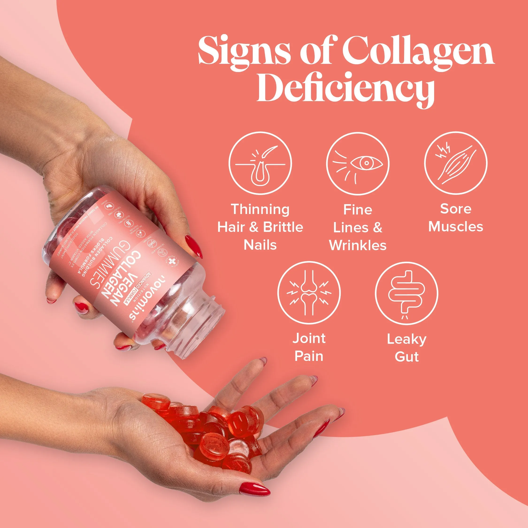 Novomins Vegan Collagen Gummies - 60 Pack - Image 3