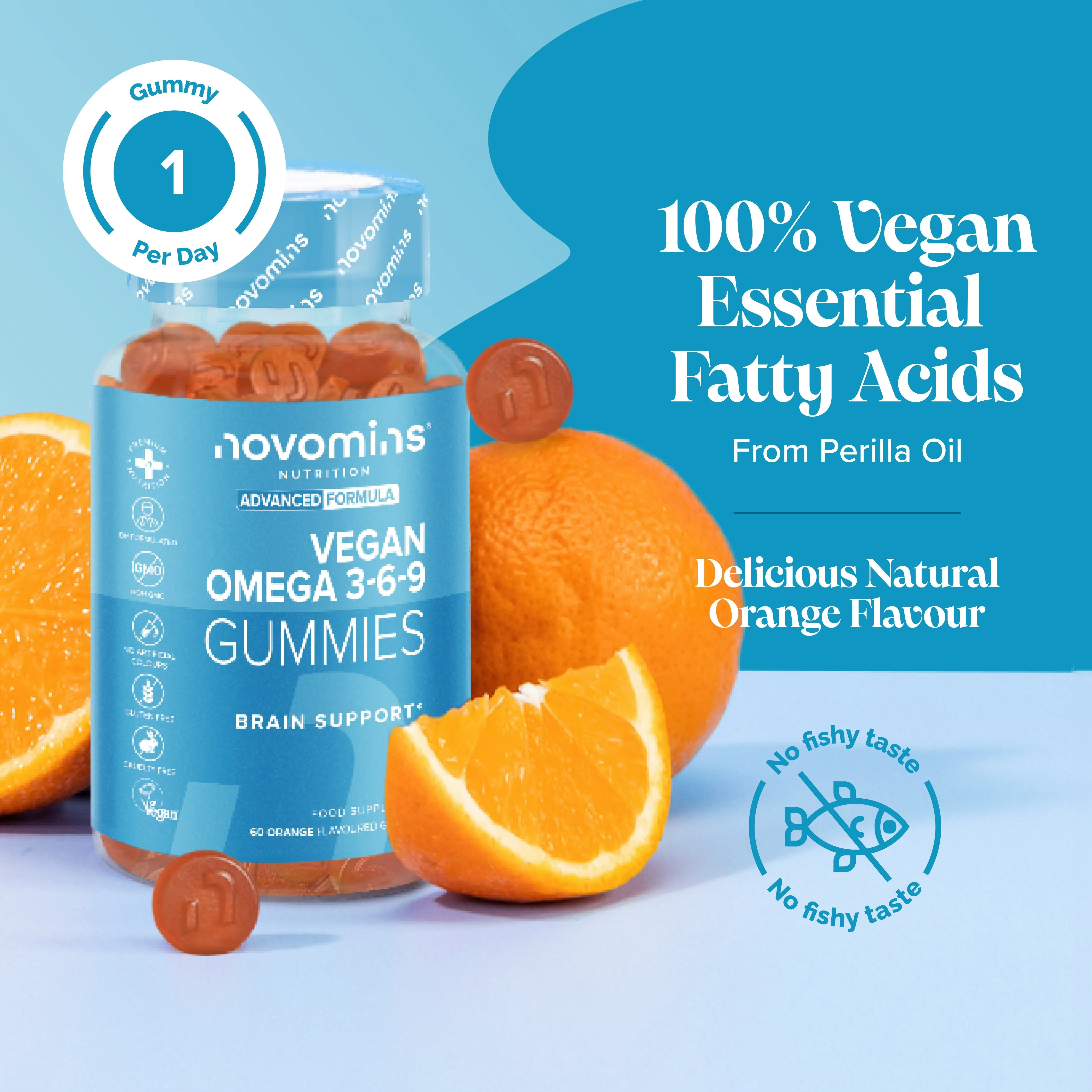Novomins Vegan Omega 3-6-9 Gummies - 60 Pack - Image 2