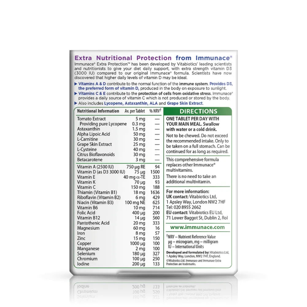 Vitabiotics Immune Extra Protection - 28 Tabs - Image 3