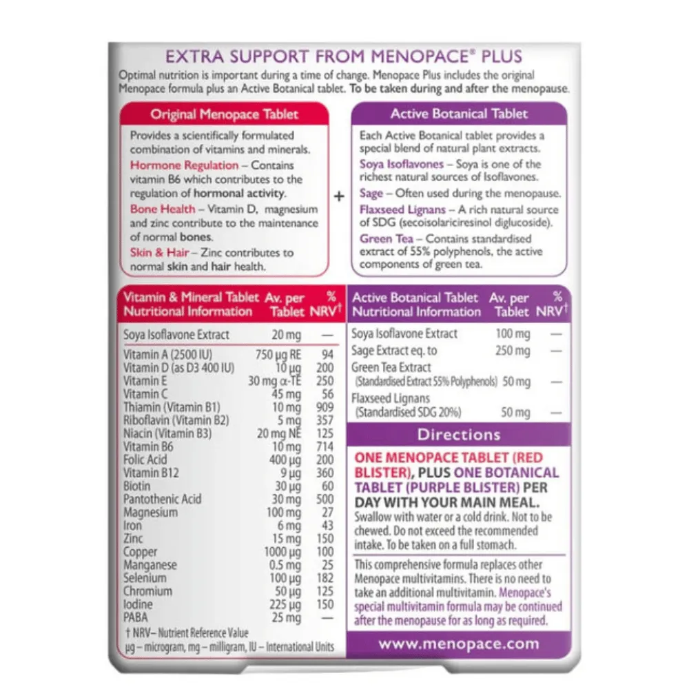 Vitabiotics Menopace Plus - 56 Pack - Image 2