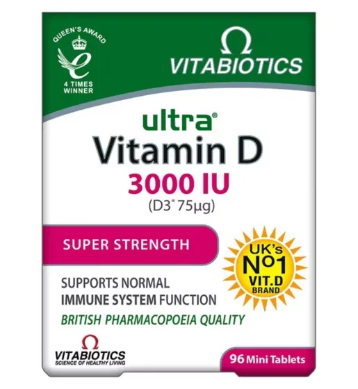 Vitabiotics Ultra D3 3000IU Tablets - 96 Tablets