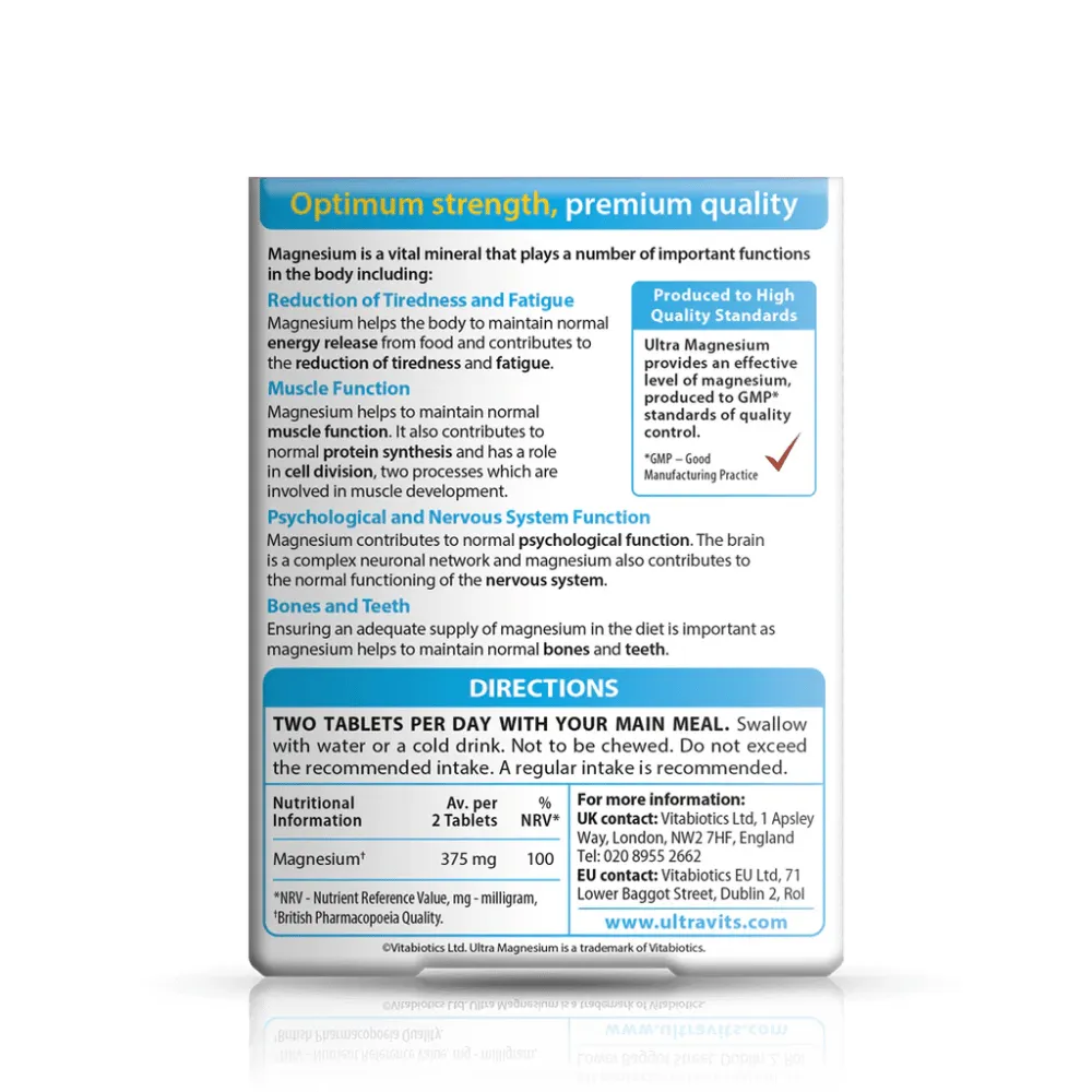 Vitabiotics Ultra Magnesium Tablets - 60 Tablets - Image 3