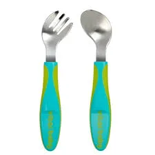 Vital Baby Grown Up Angled Cutlery Pop Blue - 2 Piece