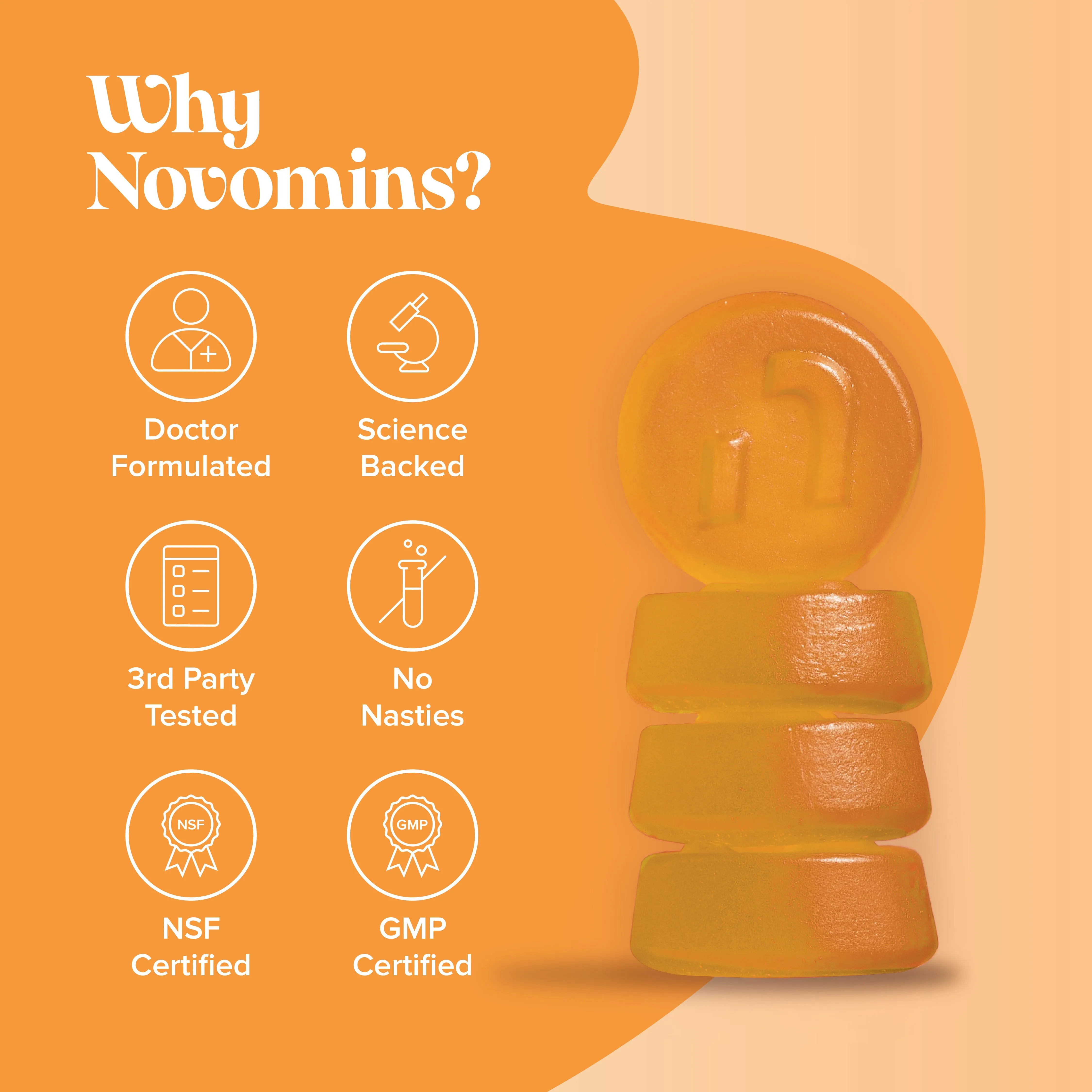 Novomins Vitamin D 3 Gummies - 60 Pack - Image 6