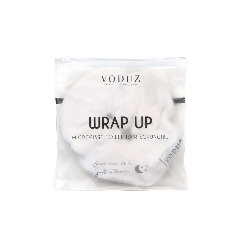 Voduz Wrap Up Microfibre White Scrunchie