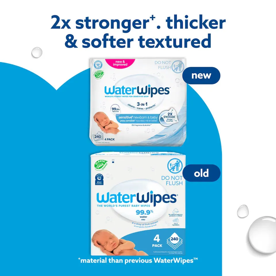Waterwipes Biodegradable Baby Wipes 60 Pack X 4 - Image 2